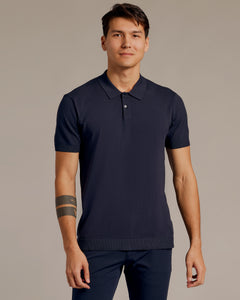 True ClassicNavy Short Sleeve Sweater Polo 2.0