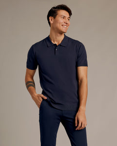 True ClassicNavy Short Sleeve Sweater Polo 2.0