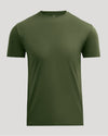 Grove Pima Cotton Blend Crew T-shirt, olive green, short-sleeve, crew-neck.
