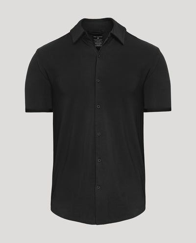 Comfort Knit Short Sleeve Shirt - Black