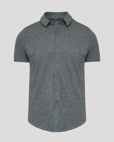 Comfort Knit Short Sleeve Shirt - Charcoal Heather Gray