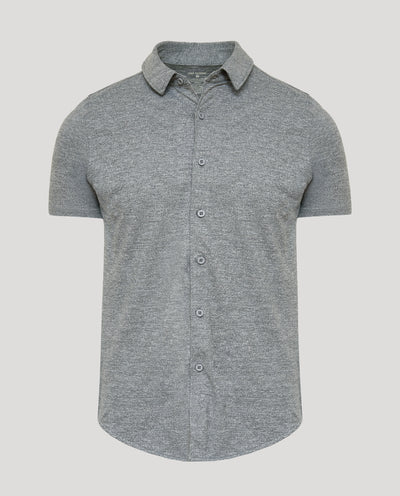 Comfort Knit Short Sleeve Shirt - Heather Gray