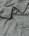 Heather Gray Short Sleeve Comfort Knit Shirt with collar and buttons.