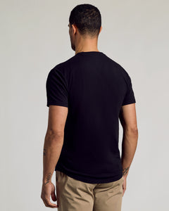 True ClassicBlack Short Sleeve Curved Hem Crew