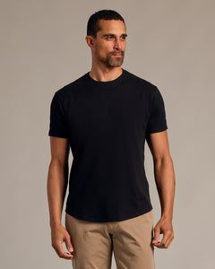 True ClassicBlack Short Sleeve Curved Hem Crew 3-Pack