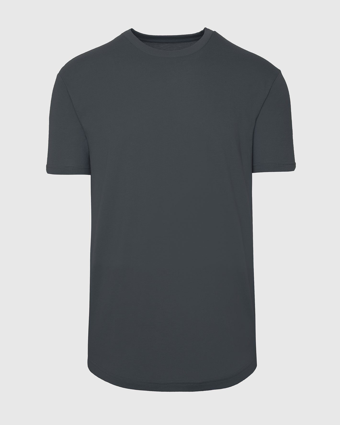 Carbon Curved Hem Classic Crew Neck T-shirt, snug fit, curved hem detail.
