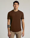 Young man wearing Seasonal Classic Curved Hem Crew 6-Pack tee.