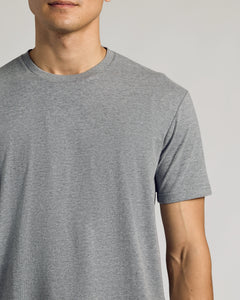 True ClassicHeather Gray Short Sleeve Curved Hem Crew