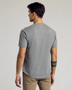 True ClassicHeather Gray Short Sleeve Curved Hem Crew