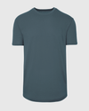 Neptune Curved Hem Classic Crew Neck T-shirt, smooth knit, tailored fit.