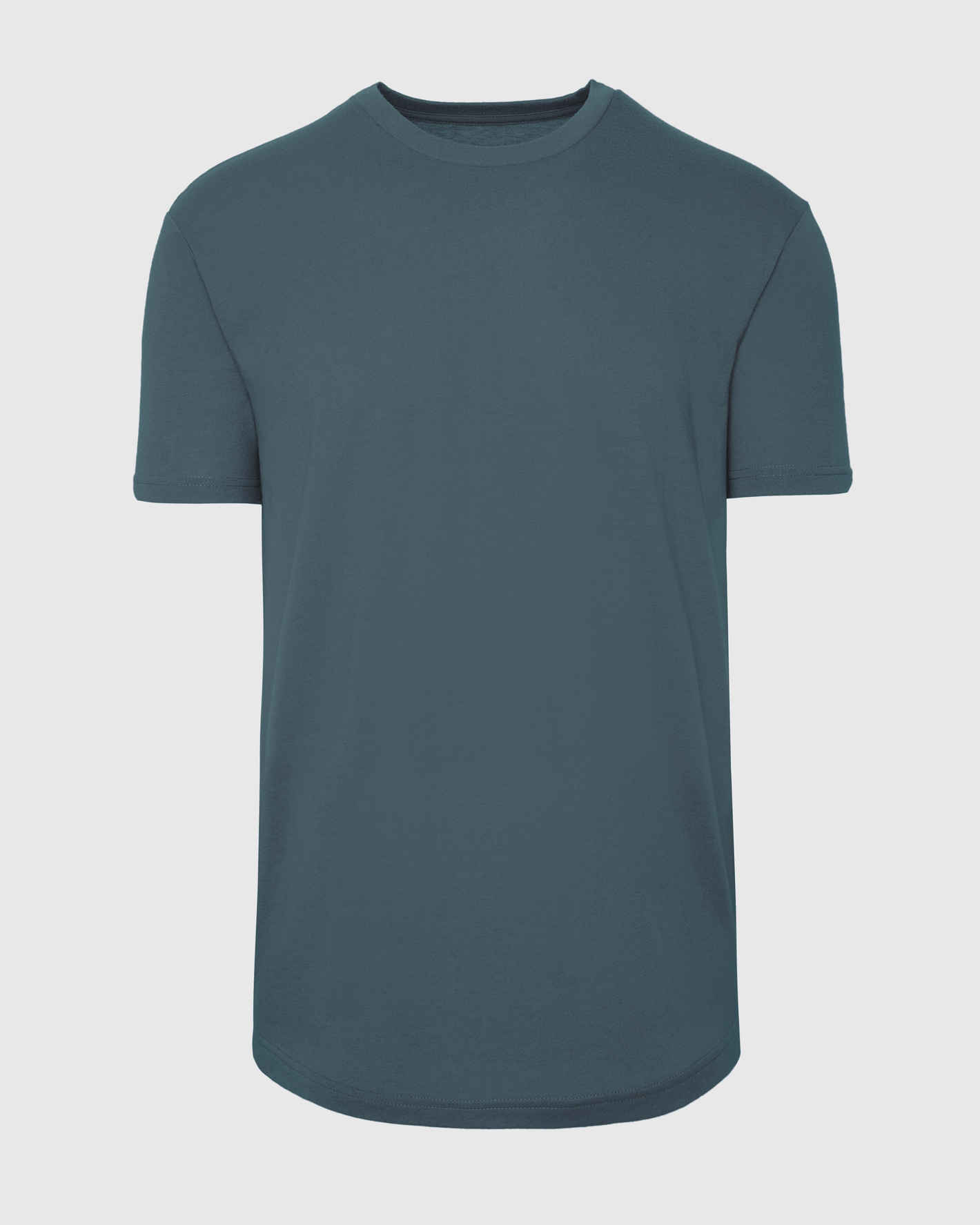 Neptune Curved Hem Classic Crew Neck T-shirt, smooth knit, tailored fit.