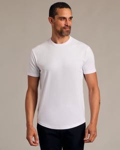 True ClassicWhite Short Sleeve Curved Hem Crew 3-Pack