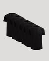 All Black Heavyweight Curved Hem Crew 6-Pack