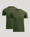 All Grove Pima Cotton Blend Crew 2-Pack overlapping T-shirts.