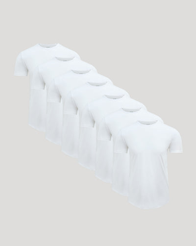 Pima Cotton Blend Crew ‑ Curved Hem