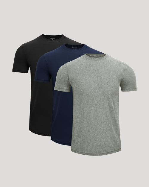 Active Curved Hem Crew 3‑Pack