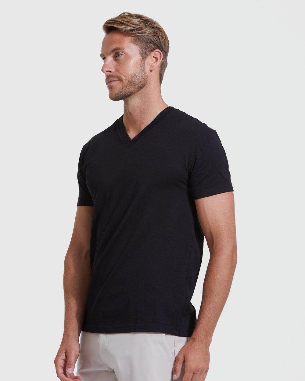 Black V-Neck Tee