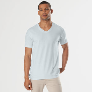 True ClassicBlue Quartz V-Neck Tee