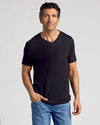 Black & White V-Neck 10-Pack shown on model in casual style.