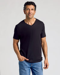 Black V Neck Tee