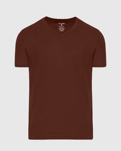 True ClassicDark Chocolate V-Neck Tee