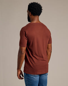 True ClassicDark Chocolate V-Neck Tee