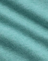 Dark Heather Oceanic Classic V-Neck close-up of teal knitted fabric texture.