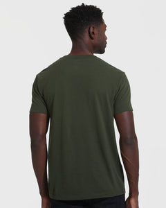 True ClassicDark Olive V-Neck Tee