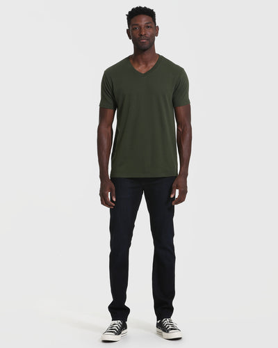 Classic V-Neck - Dark Olive