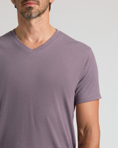 Classic V-Neck - Dark Heather Amethyst