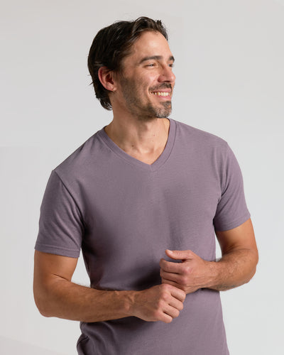 Classic V-Neck - Dark Heather Amethyst
