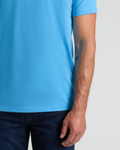 Classic V-Neck - Dark Heather Bahama Blue