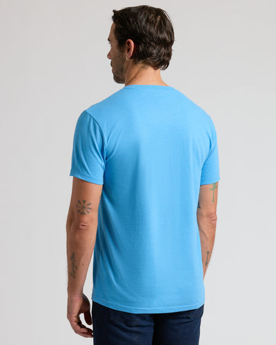 Classic V-Neck - Dark Heather Bahama Blue