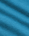 Dark Heather Bahama Blue Classic V-Neck knit fabric close-up.