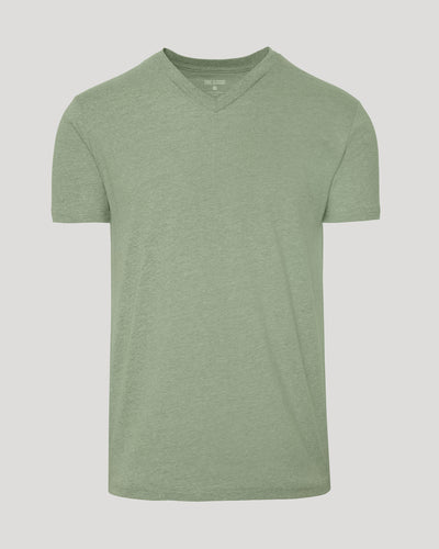 Classic V-Neck - Dark Heather Bay Green