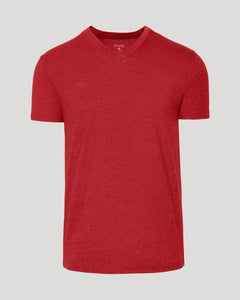 True ClassicDark Heather Lava V-Neck Tee