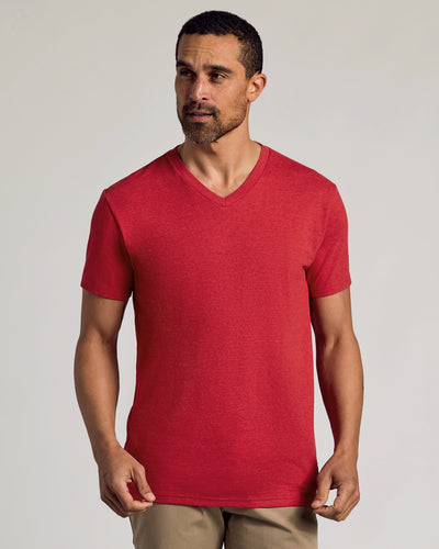 Classic V-Neck - Dark Heather Lava