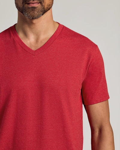 Classic V-Neck - Dark Heather Lava