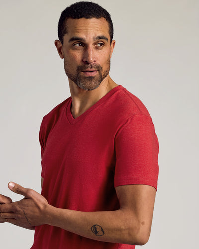 Classic V-Neck - Dark Heather Lava