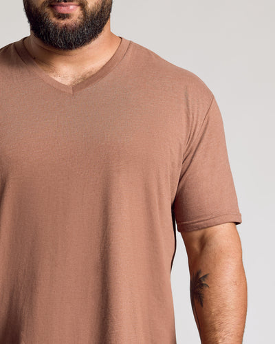Classic V-Neck - Dark Heather Sepia