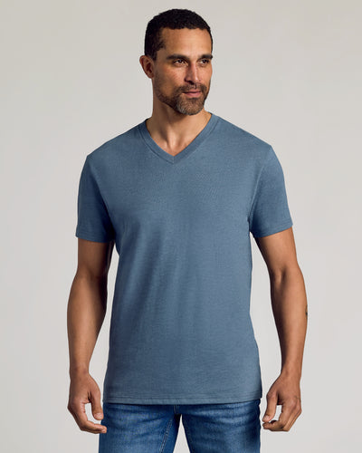 Classic V-Neck - Dark Heather Tempest