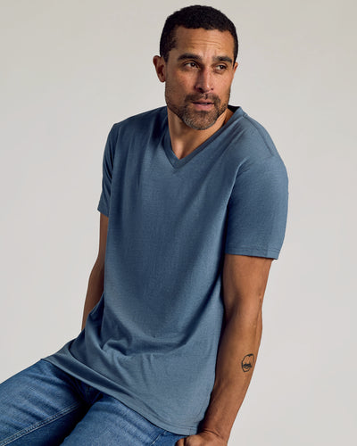 Classic V-Neck - Dark Heather Tempest