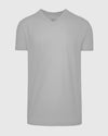 Glacier Gray Classic V-Neck, light-gray short-sleeve T-shirt, front view.