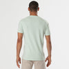 Green Lapis V-Neck Tee showcased from the back on male model.