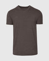 Heather Dark Oak Classic V-Neck T-shirt, short-sleeve, athletic fit.