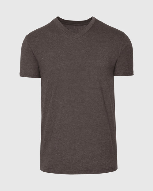 Heather Dark Oak V-Neck Tee