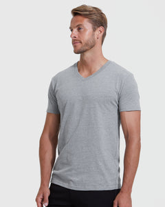 True ClassicAll Heather Gray V-Neck Tee 3-Pack