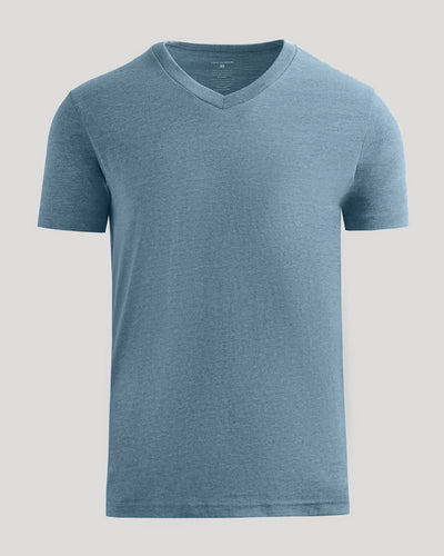 Classic V-Neck - Heather Indigo
