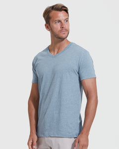 True ClassicHeather Indigo V-Neck Tee