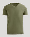 Heather Military Green Classic V-Neck